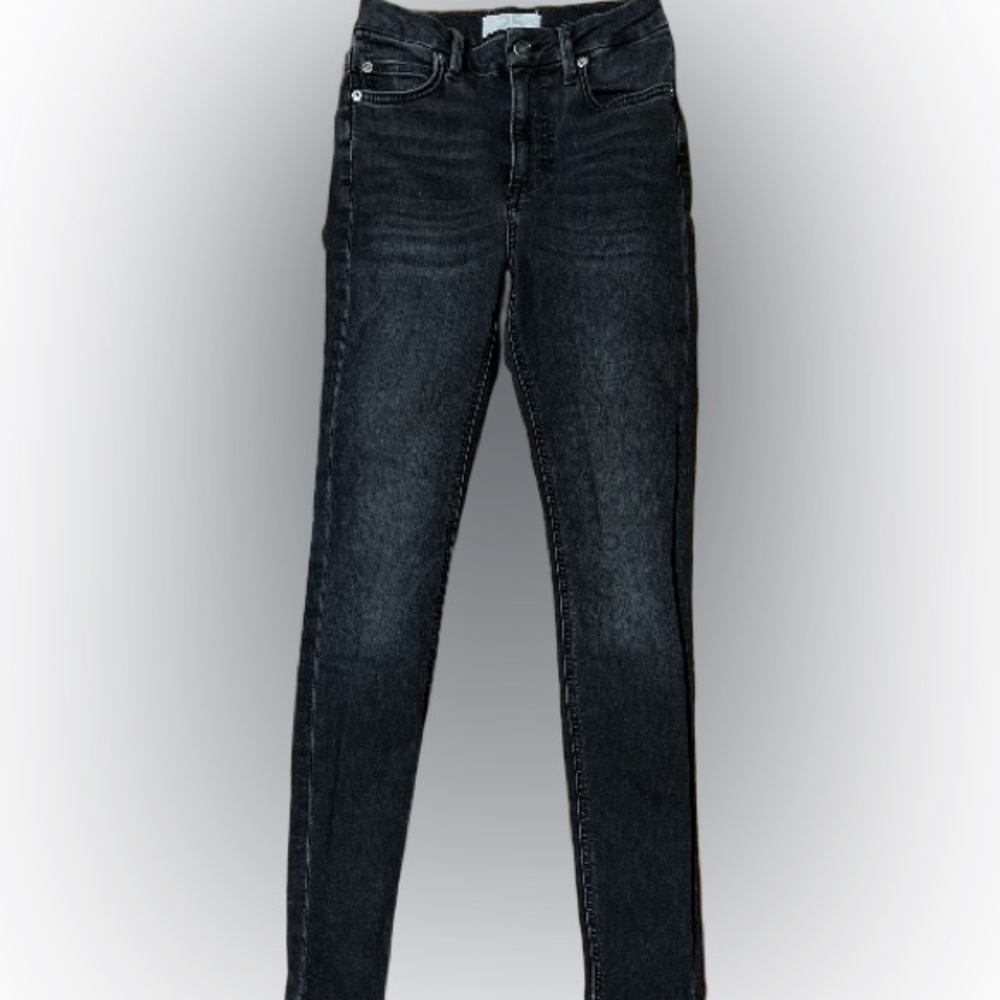 Free People We The Free Black Skinny Jeans with Tapered Leg Size 25